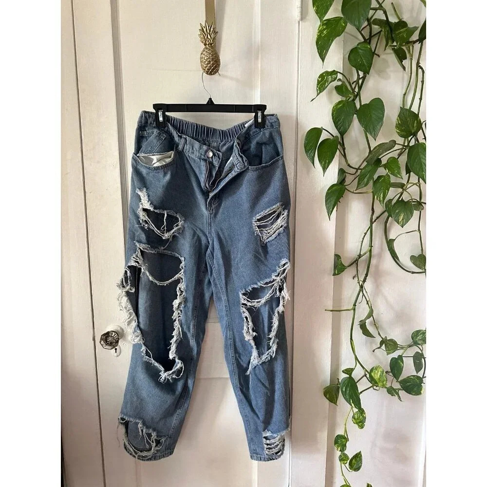 SHEIN curve women’s size 0x-large ripped jeans
